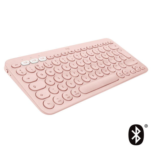 Logitech K380 for Mac Multi-Device Bluetooth Keyboard Tastatur QWERTZ Schweiz Pink